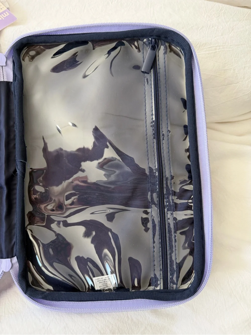 NWT Striped Cosmetic Bag